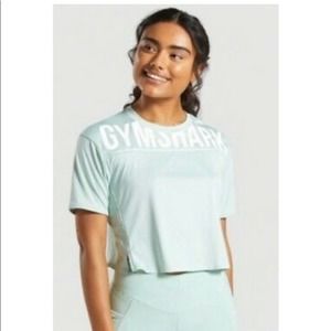 Gymshark - Recess Open Back Short Sleeve Crop Top - Green - Large